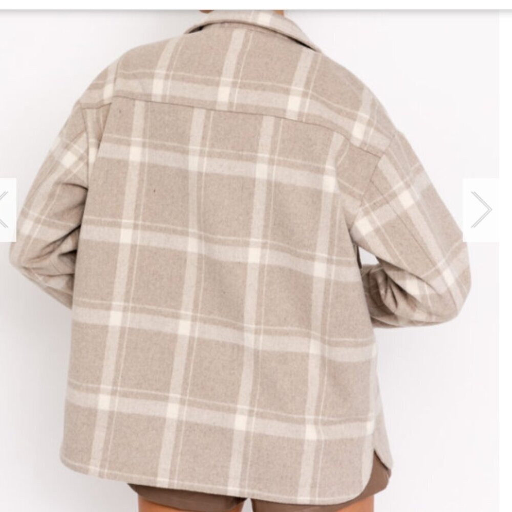 Gilli Taupe Shacket Size Large - Picture 3 of 7